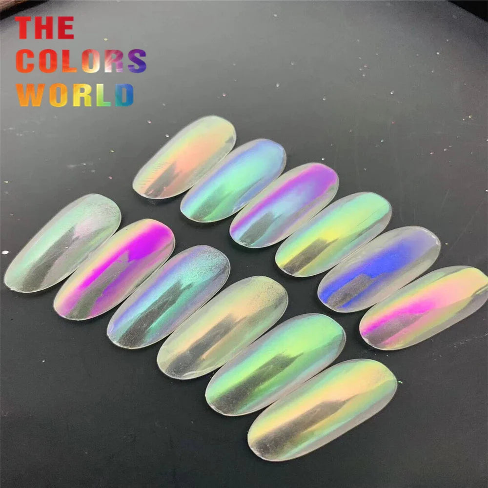 TCT-088 Mermaid  Rainbow Pigment Mirror Pigment Chrome Aurora Chameleon For Nail Art Decorations Makeup Facepaint Manual DIY