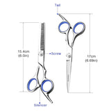 Brainbow 6''Hair Scissors Stainless Steel Salon Hairdressing for Home&Family Cutting Thinning Scissor Haircut Hair Styling Tools