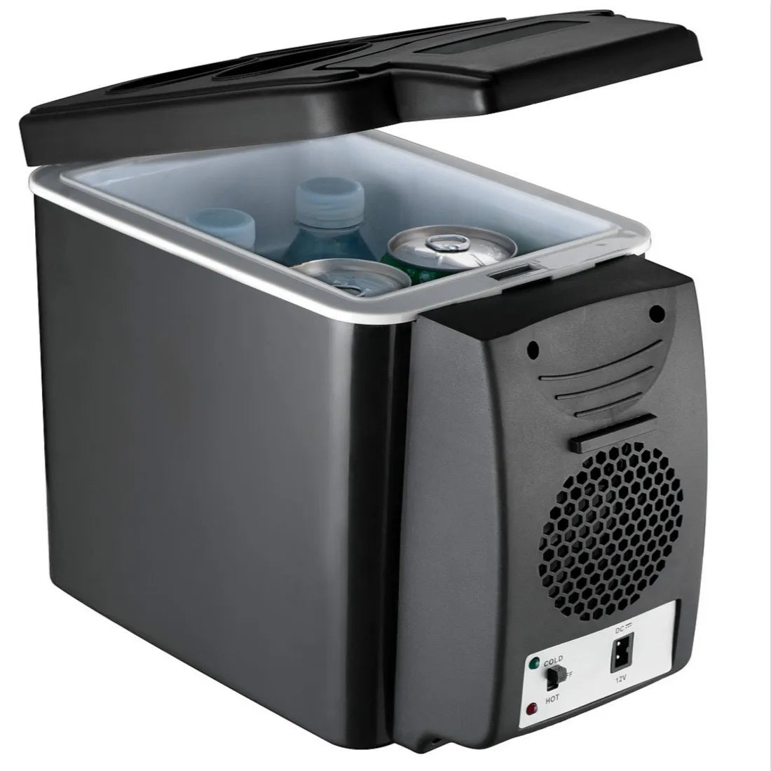 6L Mini Car Fridge Cooler Warmer 2 in 1 Multi-function 12V Travel Refrigerator Portable Electric Icebox Cooler Box Freezer