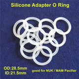 Chenkai 100pcs Clear Silicone Mam Adapter O Rings Baby Pacifier NUK Dummy Adaptor Rings DIY Jewelry Toy Accessories BPA Free