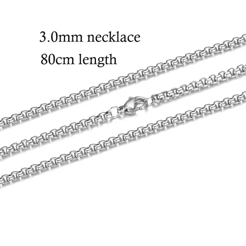 10pcs/lot 316 Stainless Steel Necklace and Bracelet Chain DIY Jewelry Findings Multi Sizes with Lobster Claw Clasps S-005*10