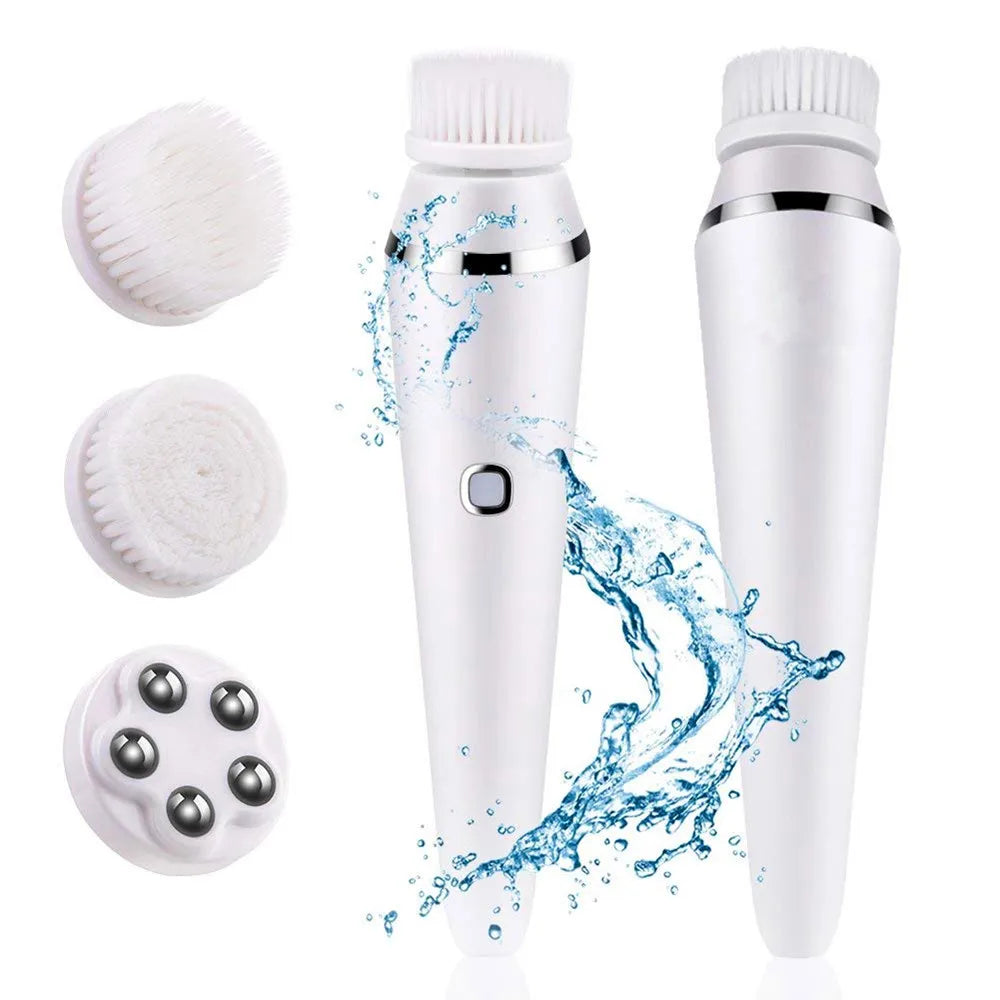 3 in 1 Facial cleansing Brush Set for Skin Cleaning and Exfoliating with 3 Different Cleansing Brush Head Face Washing Product