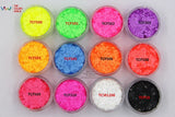 TCT-151 Starfish Neon Matte Color 3.0MM Solvent Resistant Glitter Nail Art Nail Gel Polish Makeup Manual DIY Crafts Decoration