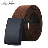 MaiKun Belt Canvas Men’s Belts Metal Slider Buckle Belts For Men Male Military Tactical Strap for Pants Jeans