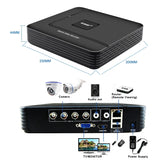 CCTV 4CH Hybrid DVR Video Surveillance System 720P 1080P AHD Camera Kit Day & Night AHD Dome Camera Kit VGA HDMI Output Plastic