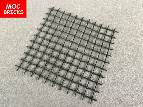 20pcs/lot MOC Bricks DIY Black Soft Hunting fool 10x10 Mesh Nets Trap Rubber Grid Educational Building Blocks Figure Kids Gifts