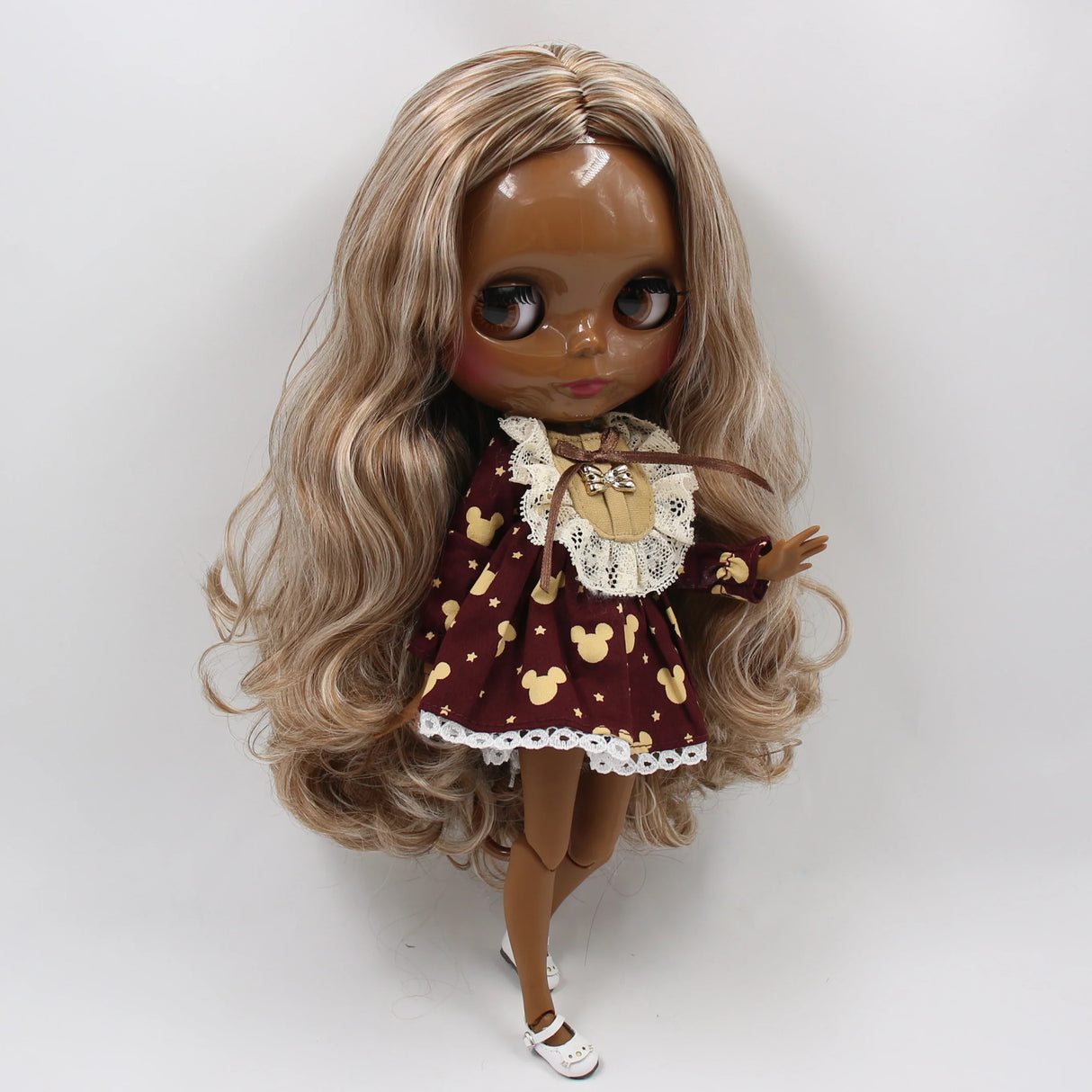 ICY DBS Blyth doll joint body brown mix blonde hair hair 30cm 1/6 bjd toy girls gift