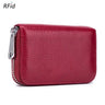 New Arrival Unisex Genuine Leather RFID Protection Credit Card Case Wallet For Man Ladies ID Card Holder Women's Purse