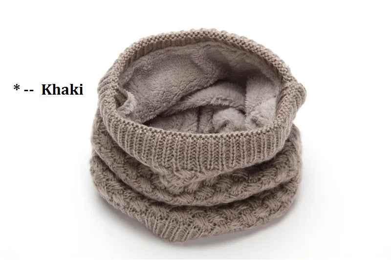 Female Warm Cashmere Tube Scarf Children Knitted Cowl Neck Shawls Wraps Scarves Men Women Winter Scarf Wool Collar Neck Warmer