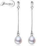 Trendy Natural Freshwater Long Pearl Earrings For Women,fashion White Bridal 925 Silver Earring Jewelry Party Gift