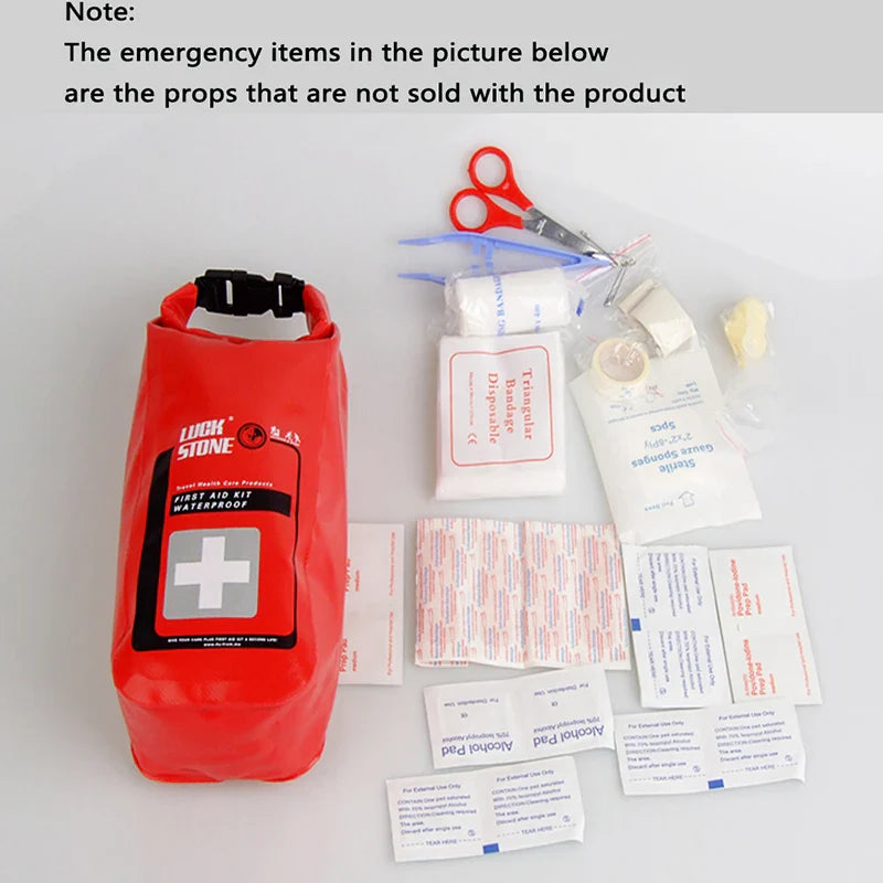 Red Waterproof 2L First Aid Bag Emergency Kits Empty Travel Dry Bag Rafting Camping Kayaking Portable Medical Bag Equipment