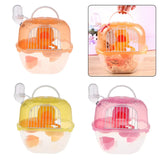 Portable Hamster Travel Carrier Practical Plastic Hamster Cage Durable Hamster Living Habitat House Guinea Pigs Nest Cave Bed