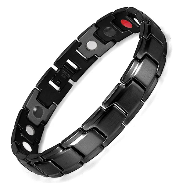 Rainso Men’s Bracelet Homme With Magnet Stainless Steel Bracelet Viking 4in1 Bio Energy Health Jewelry