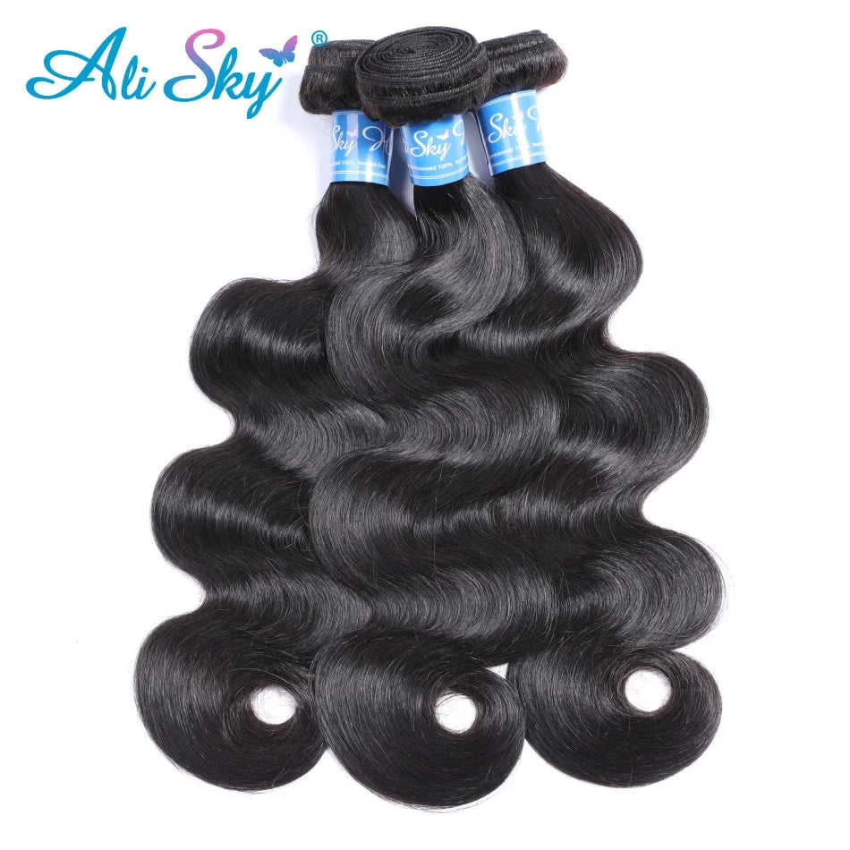 Body Wave Human Hair 3 Bundles With 4x4 5x5 Transparent Lace Closure 100% Human Hair 13x4 Frontal With Bundles tissage bresilien