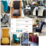 1/2/4/6 Pieces Real Velvet Fabric XL Size Chair Cover Big Size Long Back Europe Style Seat Chair Covers For Restaurant Hotel