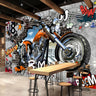 3D Wall Mural Personalized Customization Motorcycle Street Art Graffiti Wallpaper Cafe KTV Bar Kid's Room Wall Covering Frescoes