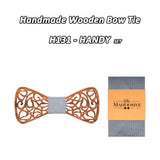 Mahoosive New Floral Wood Bow Ties for Men Bowtie Hollow Butterflies Wedding suit wooden bowtie Shirt krawatte Bowknots Slim tie