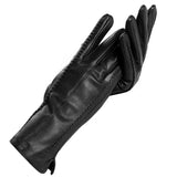 White leather women's gloves, Genuine Leather, cotton lining warm, Fashion leather gloves, leather gloves warm winter-2226