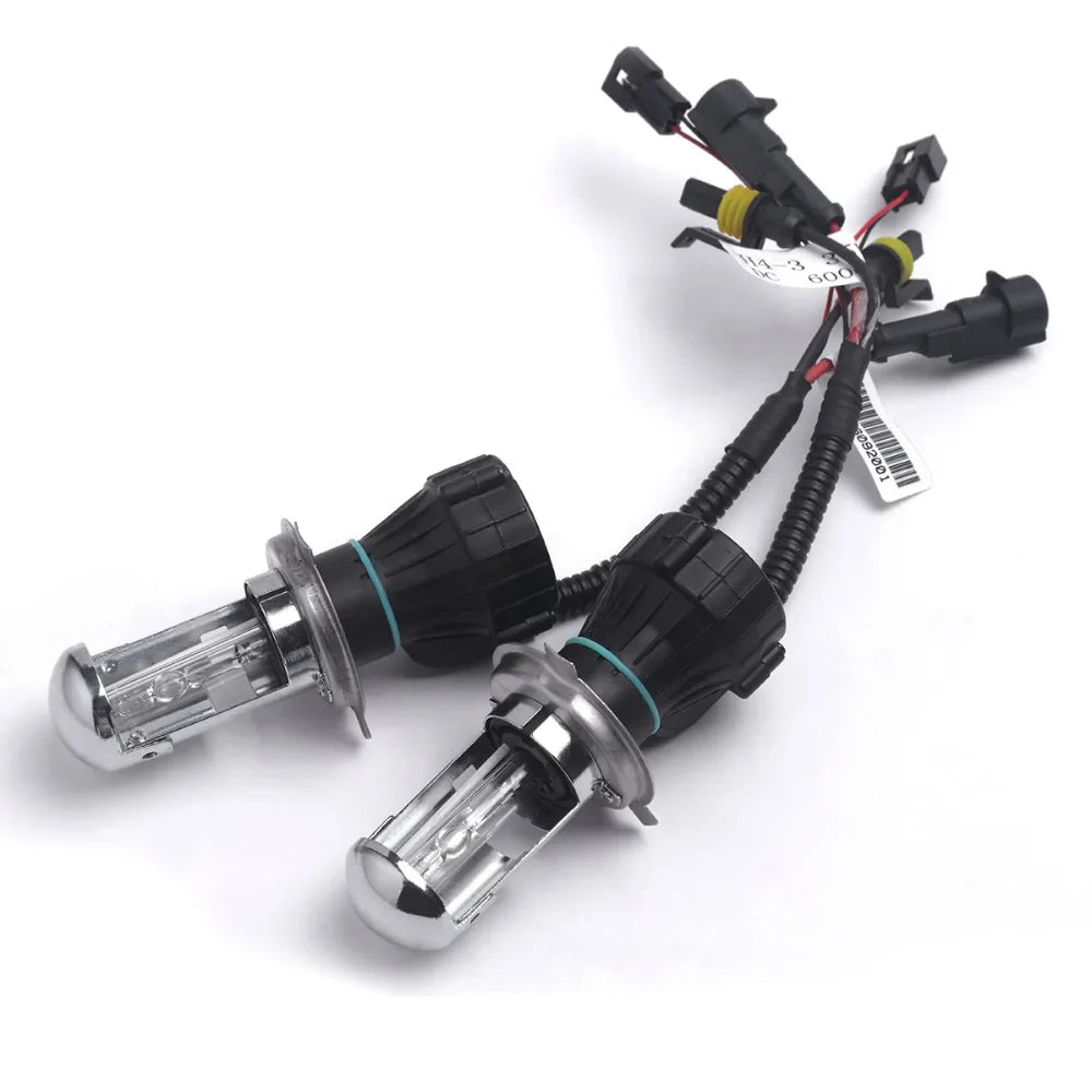 2pcs bi xenon H4 lamp HID Car Headlight Replacement Bulbs H4-3 BiXenon Hi/Lo Beam Light 4300k 5000k 6000k 8000K 10000k 12000k