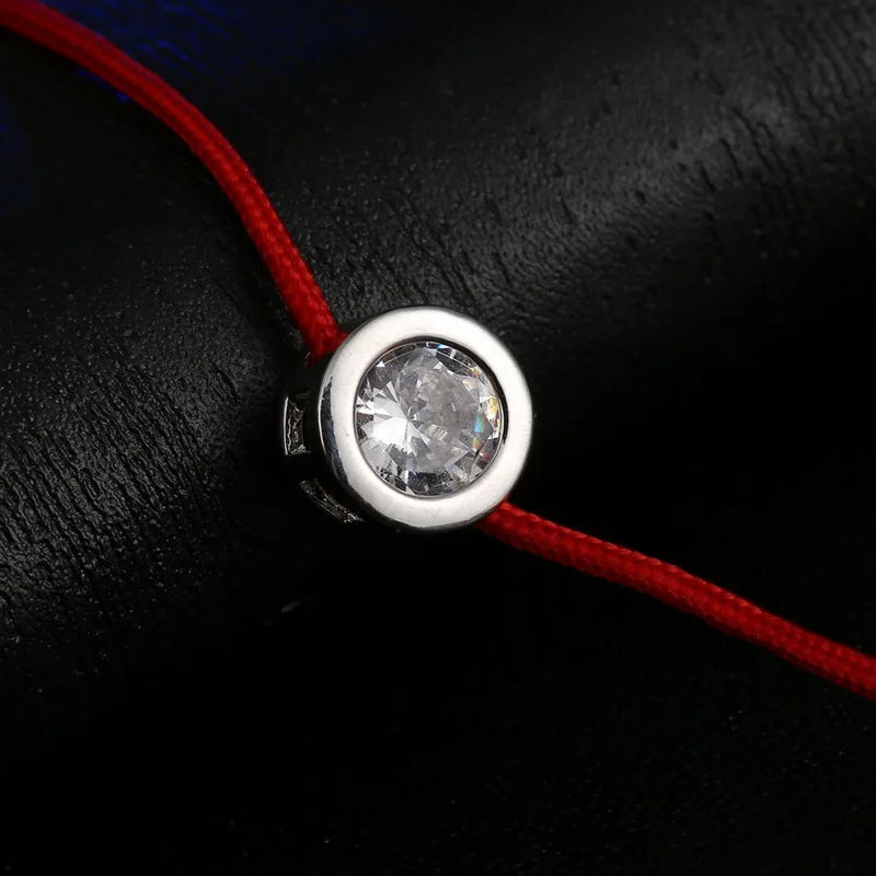 Red String Bracelet Meaning With Zircon 925 Sterling Silver Rope Bracelet Lucky Red Thread Bracelets For Women Jewelry