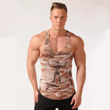 Men Bodybuilding Tank Tops Camouflage Sleeveless Shirt Gym Fitness Workout Singlet Vest Undershirt Quick Dry Training Clothing