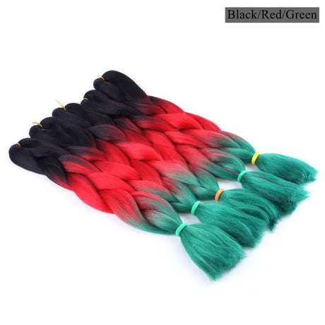 Luxury ForBraiding 3pcs bulk buy Henlon 24inch 60cm Folded Two Three Tone Color Ombre Braiding Synthetic Jumbo Braids