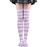 Women's Thigh High Over The Knee Socks For Girls Black White Striped Stockings Long Slouch Socken Kawaii Knit Leg Warmers Soks