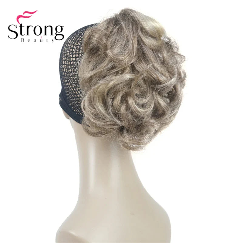 StrongBeauty Silver Short Natural Wave Ponytail Hair Extension With Claw Clip In Hairpiece COLOUR CHOICES