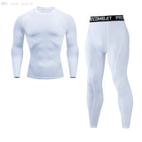 Winter Men's Long Underwear Set Warm Long T-Shirt Compression Shirt Leggings 2 Pieces Sportswear Base Layer Thermal underwear