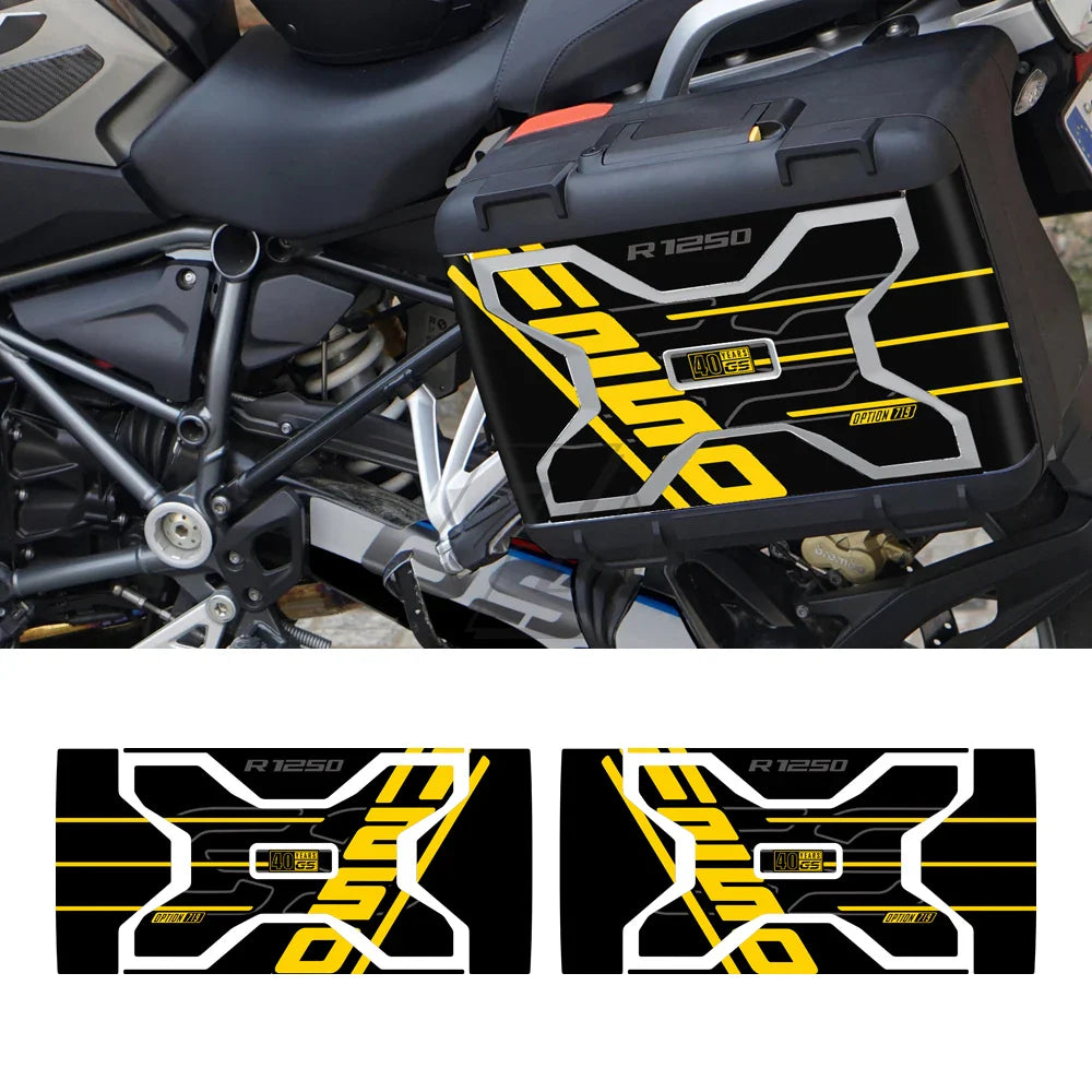 Motorcycle Sticker Case for BMW Vario Case 2013-2020 W/ R1250GS Triple Black Trunk Box Decals