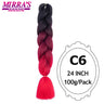 Jumbo Braiding Hair Extensions 24inch Ombre Hair For Braids 5Pcs Box Braid Yaki Texture Synthetic Fiber Fake Hair Mirra’s Mirror