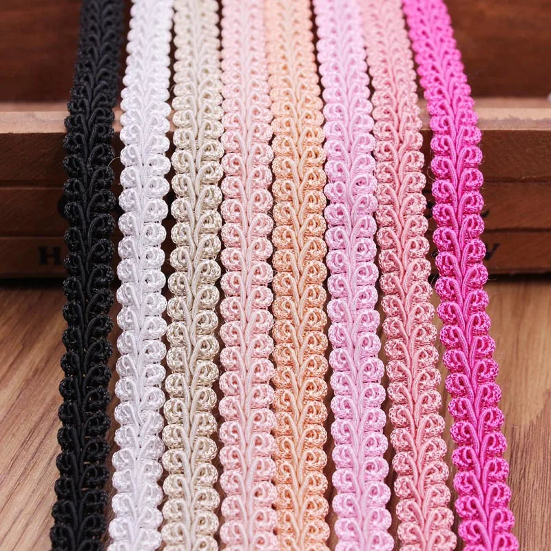 12mm Curve Cotton Lace Trim Centipede Braided Ribbon Fabric Handmade DIY Clothes Sewing  Lace Trim Supplies Craft Accessories