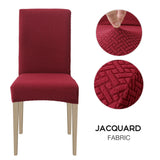 1/2/4/6pcs Dining Chair Cover Jacquard Spandex Slipcover Protector Case Stretch for Kitchen Chair Seat Hotel Banquet Elastic