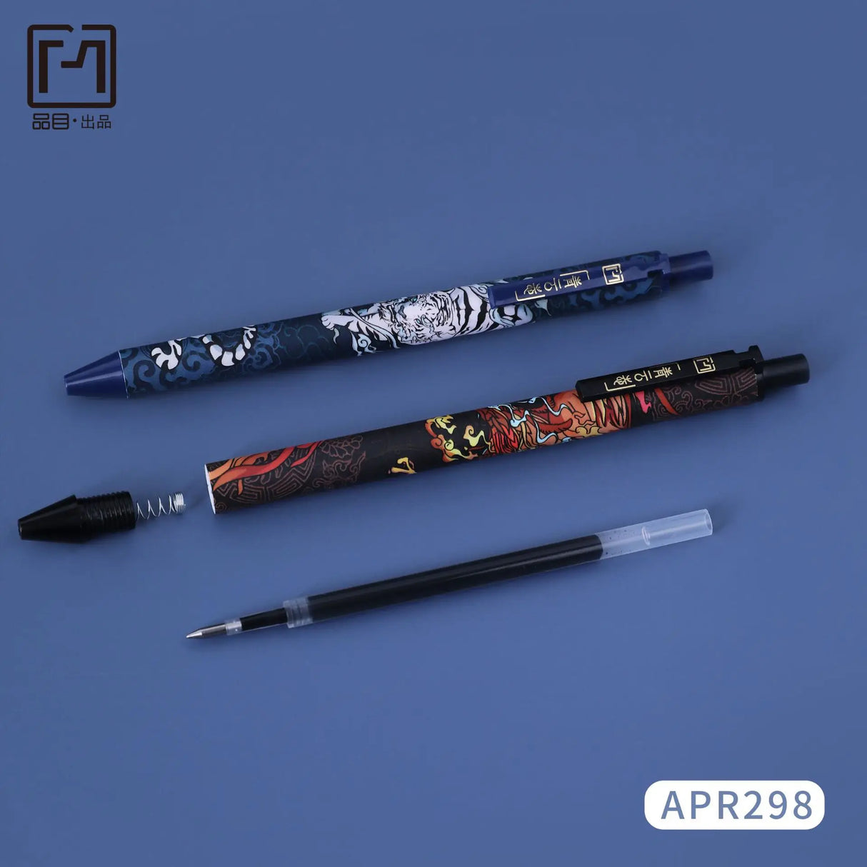 4PCS/Set Cool Chinese Dragon Pattern Gel Pen Black 0.5 Rollerball Pen Sign Pen School Supplies Office Stationery