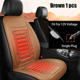 1/2pcs Winter Heated Car Seat Cover 12V Heating Warmer Car Seat Cushion Auto Universal Car Seat Protector Cloak Cover Pads Set