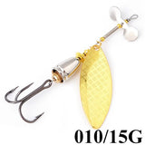 FISH KING 15g Spinner Artificial Bait Fishing Lure Willow Leaf Blades Hard Bait With Treble Hook for Pike Fishing Accessories