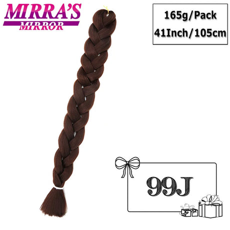 82 Inch Jumbo Box Braids Extensions Afro Synthetic Braiding Hair Ombre Hair for Twist Braid Support Wholesale Mirra’s Mirror