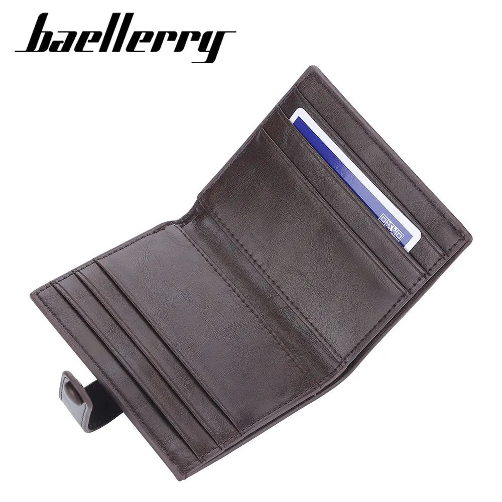 2022 New Mini Men Card Wallets Customized Hasp 14 Card Holders Card Wallet PU Leather Thin Male Card Purse Mini Carteria