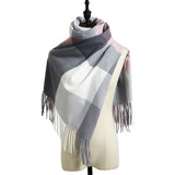 2023 Luxury Brand cashmere women plaid scarf winter warm shawl wrap bandana pashmina long tassel female foulard thick blanket