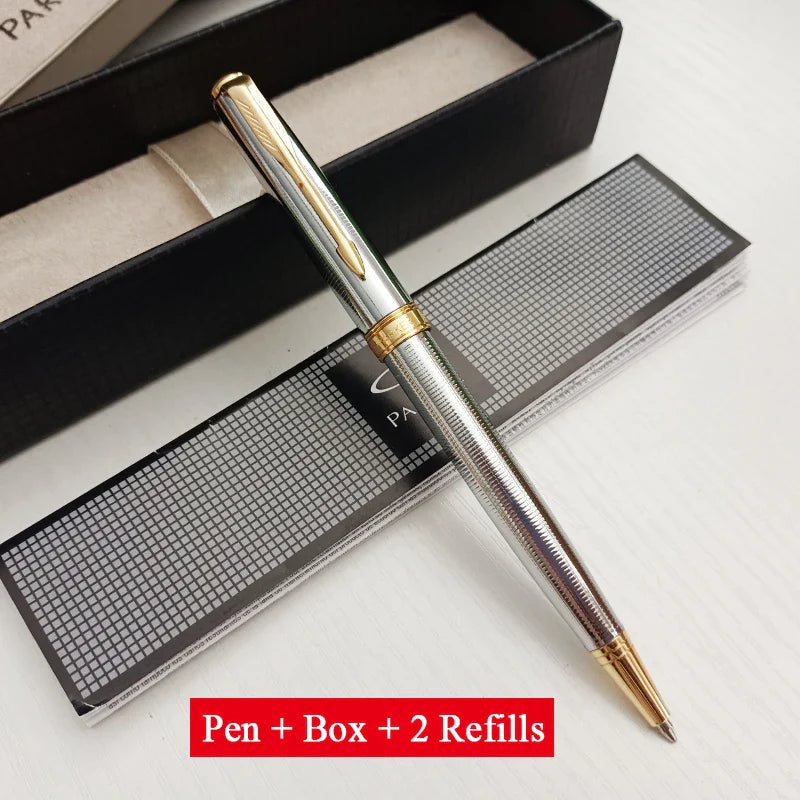 Classic Design Brand PARKER Metal Ballpoint Pen Blue Ink Business Office Signature Ballpoint Pens