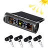 Car TPMS Tire Pressure Alarm Monitor System Temperature Warning 4 Internal Internal Sensors Fuel Display Attached wireless Solar