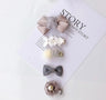 New cute bear girls hair bows 5pcs children Flower hair clips for baby hair Accessories Kids Barrettes Hairpins Headwear TZ85