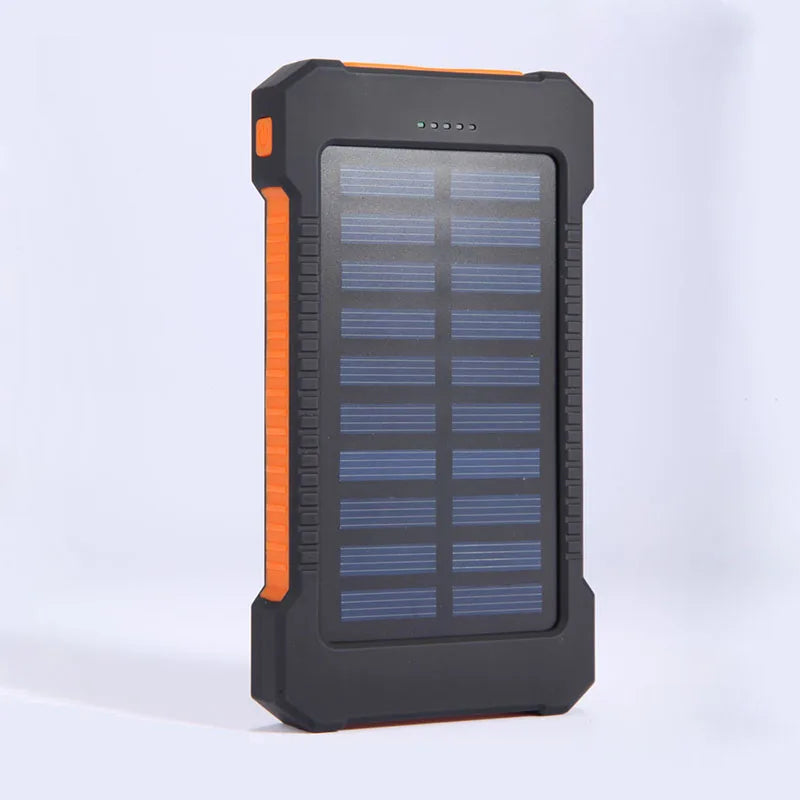 For Xiaomi iPhone Solar Power Bank 10000mAh External Battery Fast Charging waterproof Powerbank With SOS Flashlight Poverbank