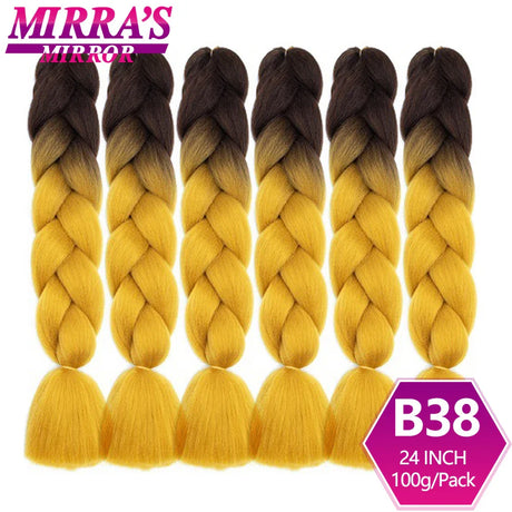 6 Bundles Jumbo Braiding Hair Extensions 24 Inch Synthetic Hair Braids for DIY Box Twist Crochet Hair Wholesale Drop Shipping