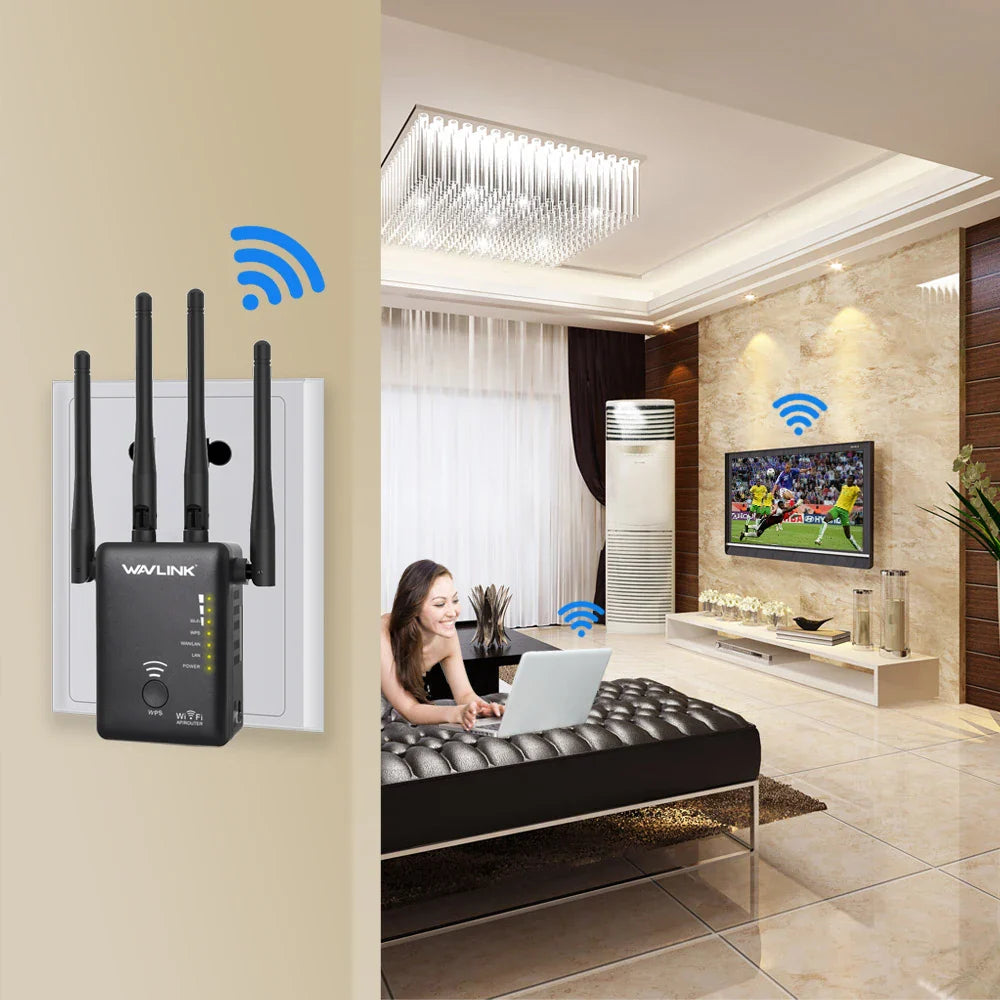 Wavlink AC1200 WIFI Repeater/Router/Access point  Wireless Wi-Fi Range Extender Wifi Signal Amplifier with External Antennas Hot