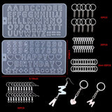 Alphabet Resin Molds Kit Backward Letter Number Silicone Casting Molds Resin Epoxy Molds For Keychain Making Pendant Jewelry DIY