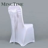 25pcs 275cm Sheer Organza Chair Sashes Band Ribbon Belt Bow Cover Rustic Wedding Party Birthday Banquet Ceremony Decoration