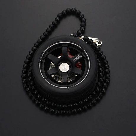 Auto Decoration Pendant For Car Wheel Keychain Car Rearview Mirror Hanging Ornament Keyring Pendant For Car Accessories Interior