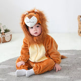 Umorden Animal King Lion Kigurumi Costume Baby Boys Infant Toddler Winter Pajamas Jumpsuit Onesies Flannel Birthday Fancy Dress