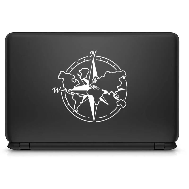 World Map Compass Laptop Decal for Macbook Pro 14 Retina Air 11 13 15.6 Inch Mac Notebook Case Skin Viny Tablet PC Cover Sticker